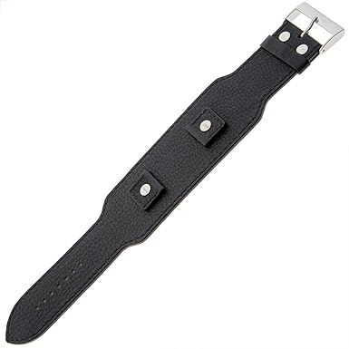 Gilden Softly Textured Calfskin Leather Cuff Watch Band Bracelet